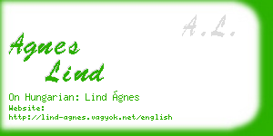 agnes lind business card
